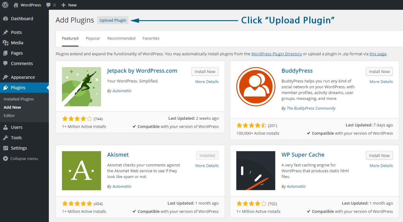 Upload a WordPress Plugin