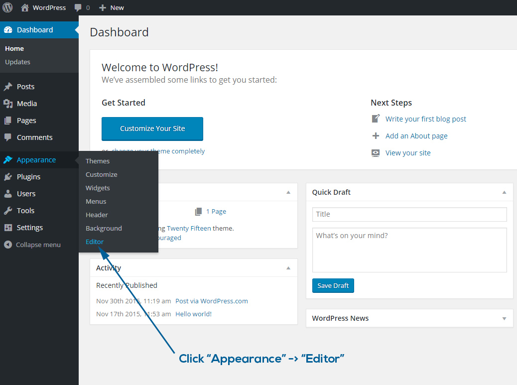 WordPress Editor