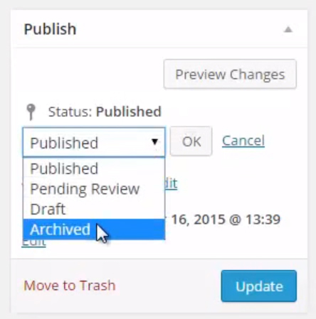 Plugin that adds archived status